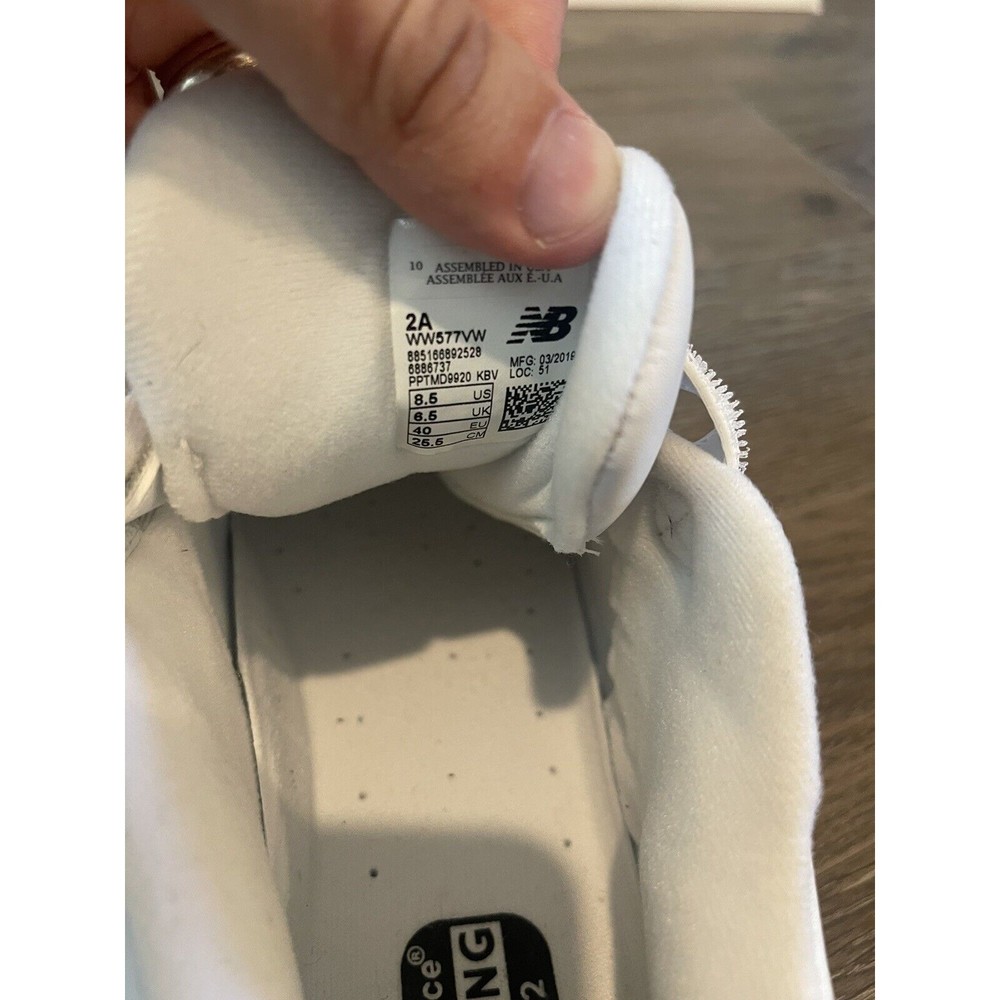 New Balance 577 Walking DSL-2 Size 8.5 2A Absorb Hook-Loop Strap White WW577VW - Picture 9 of 11